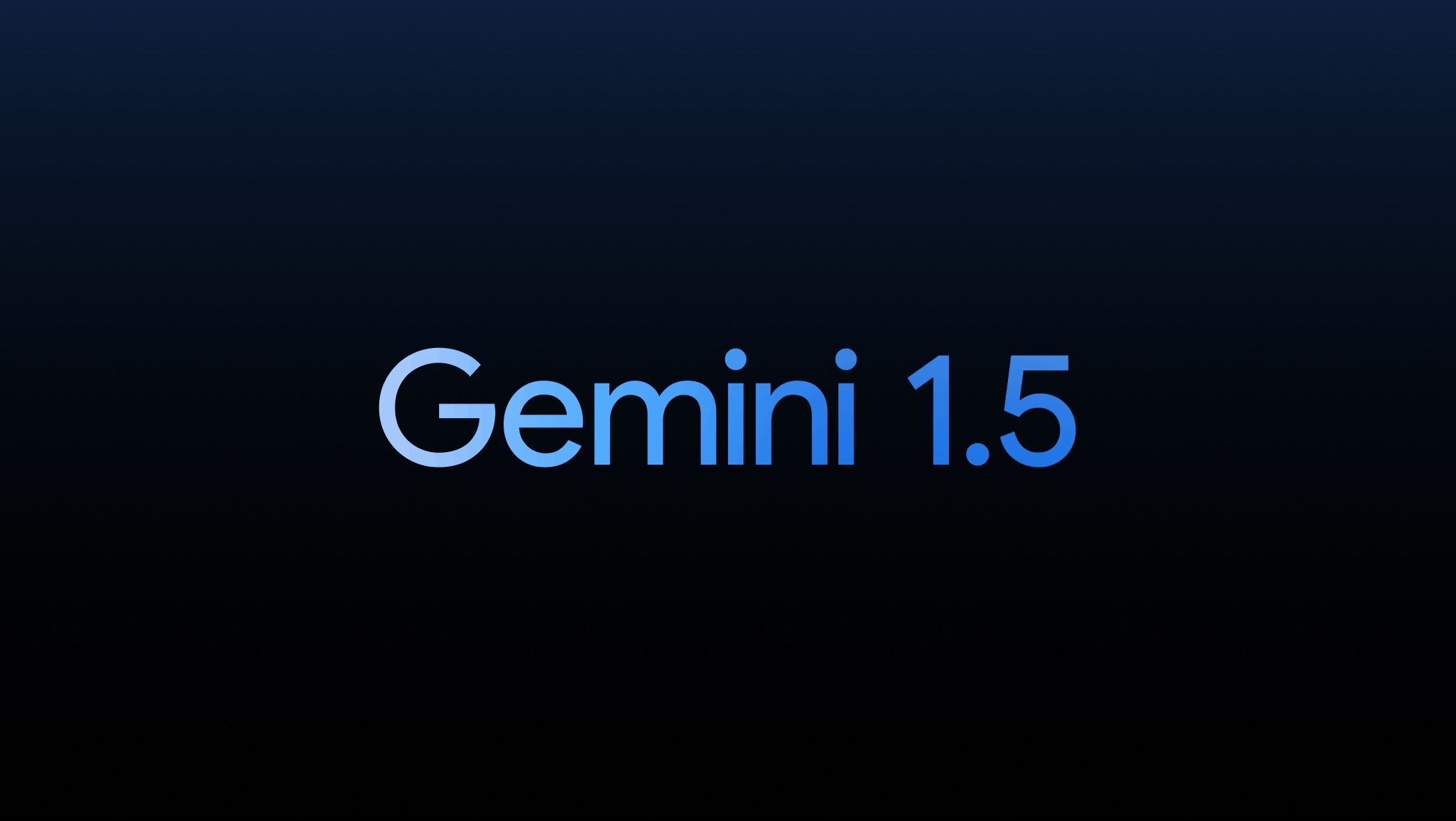 Banner s modrým textem: Gemini 1.5, AI od společnosti Google.