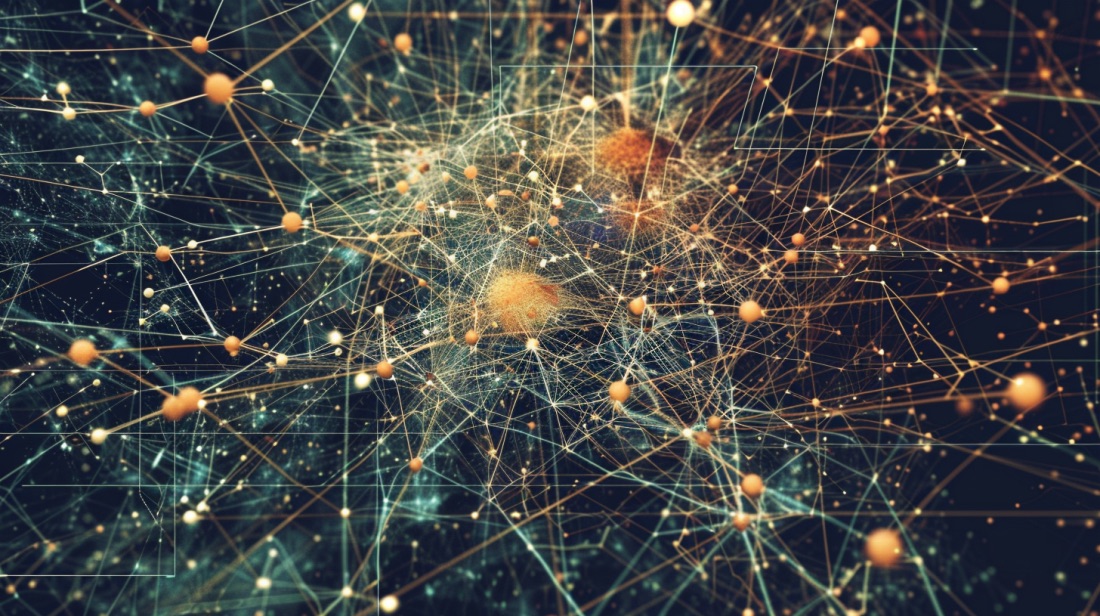 Spleť neuronů a linek propojující velkou inteligentní síť.